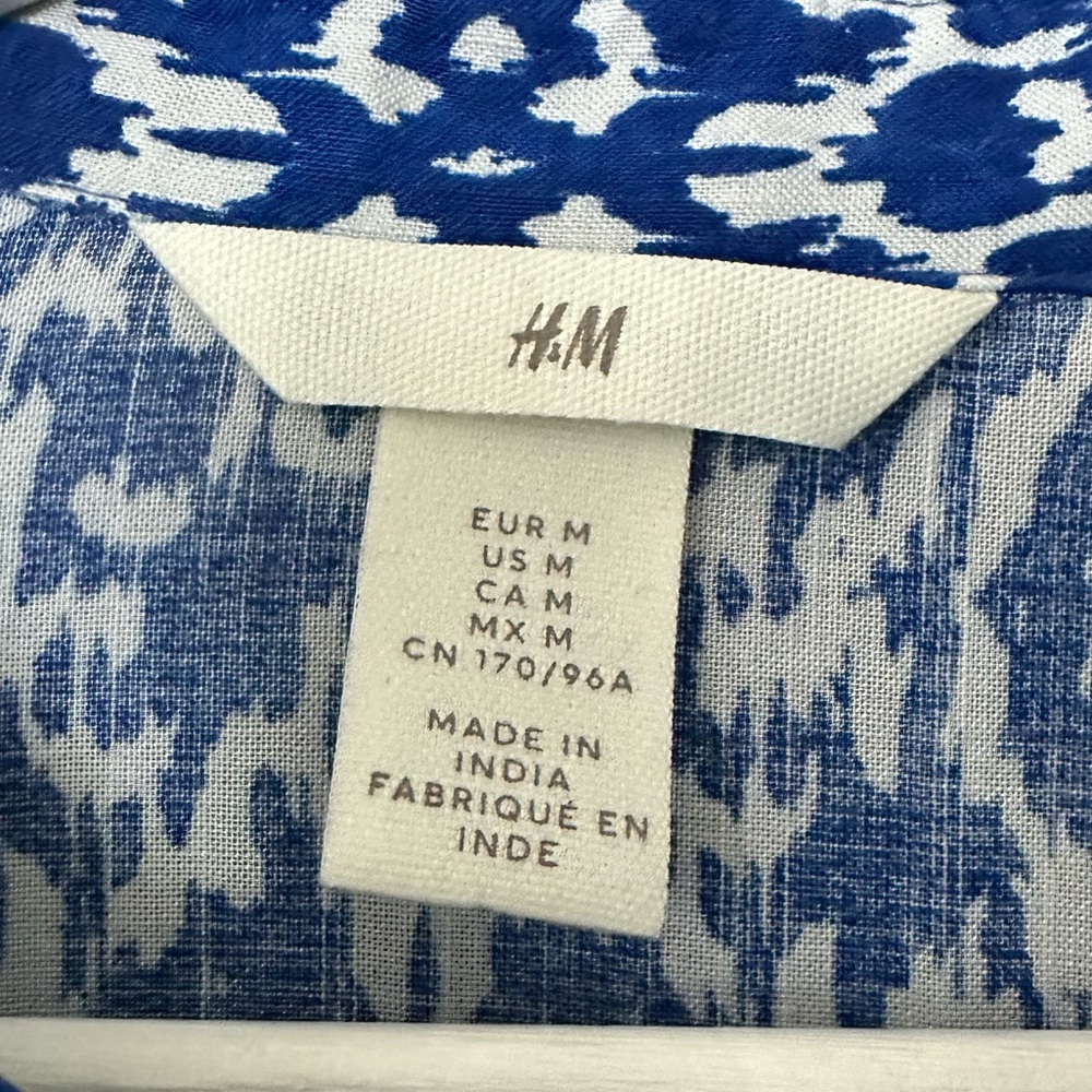 Tiered shirt dress - Bright blue/Patterned| H&M - Picture 5 of 6